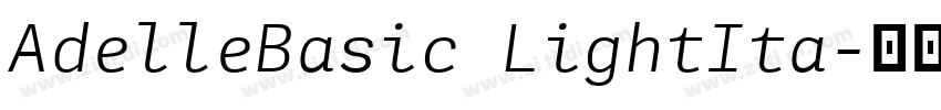 AdelleBasic LightIta字体转换